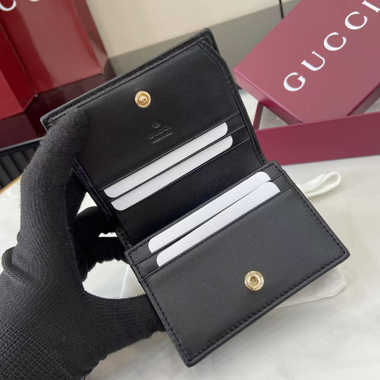 Gucci GG Marmont Card Case Wallet 466492 - FashionPlug
