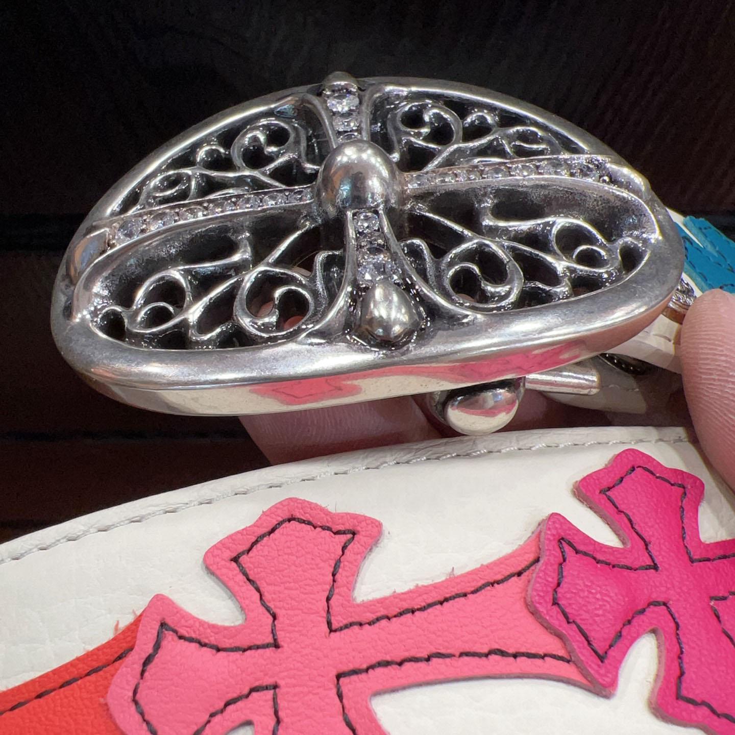 Chrome Hearts Leather Belt   - FashionPlug