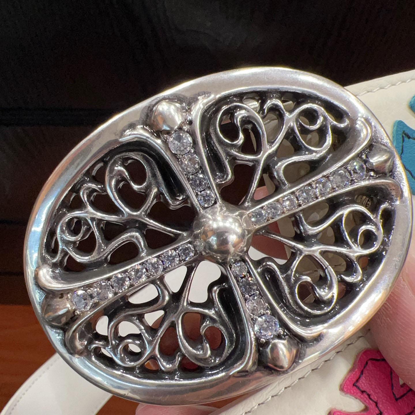 Chrome Hearts Leather Belt   - FashionPlug