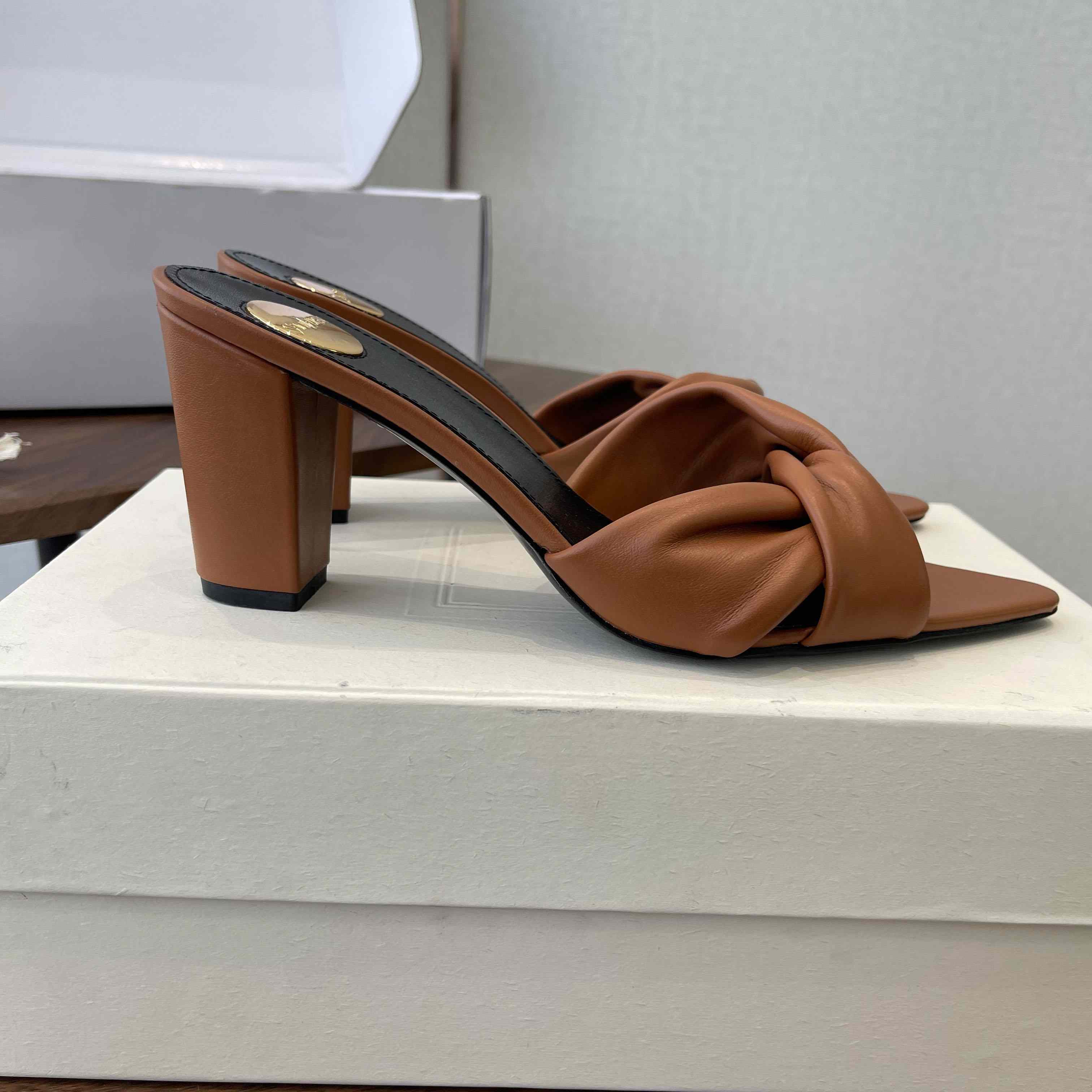 Saint Laurent FRANCIANE Mules In Smooth Leather - FashionPlug