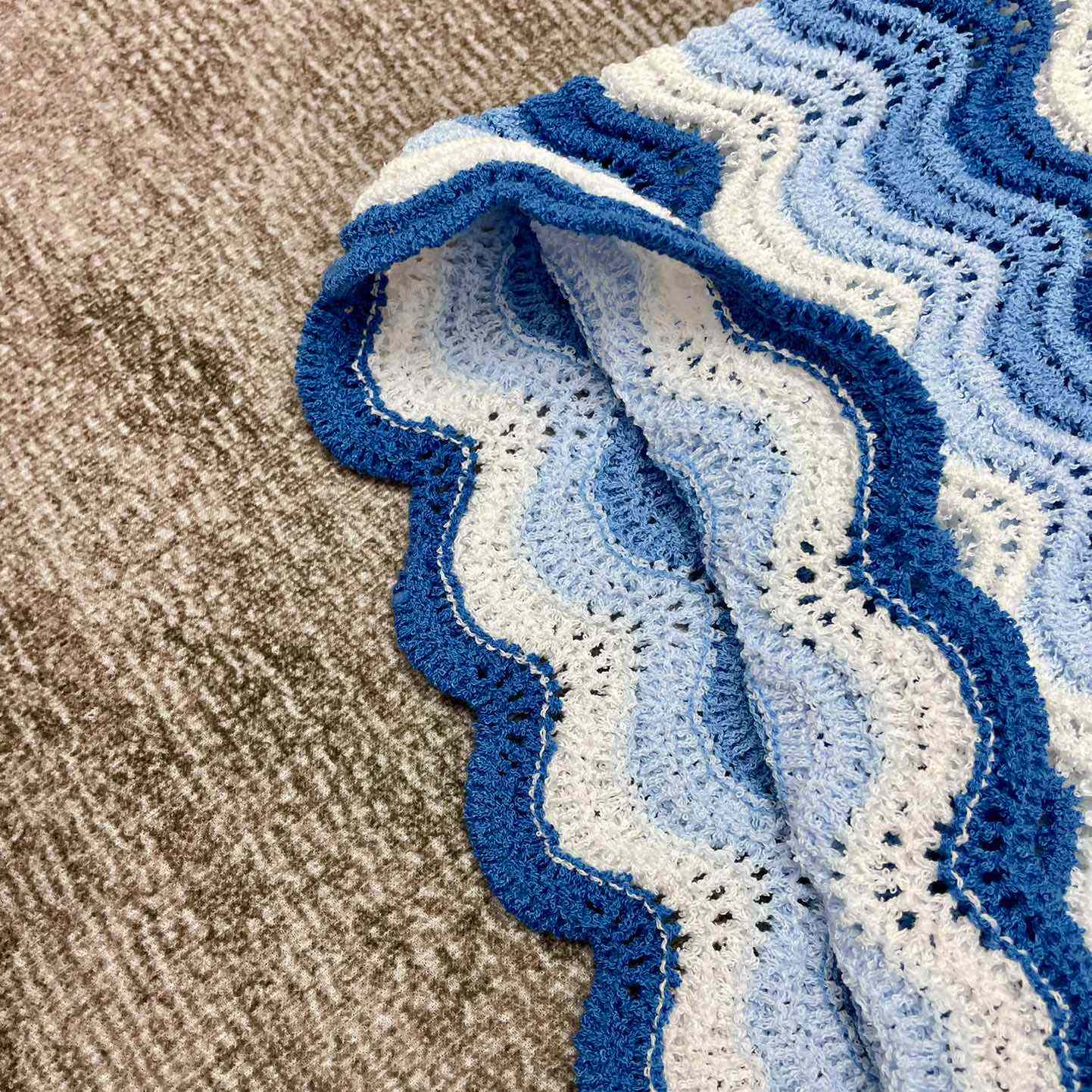 Casablanca Wavy Gradient Crochet Shorts  D008 - FashionPlug