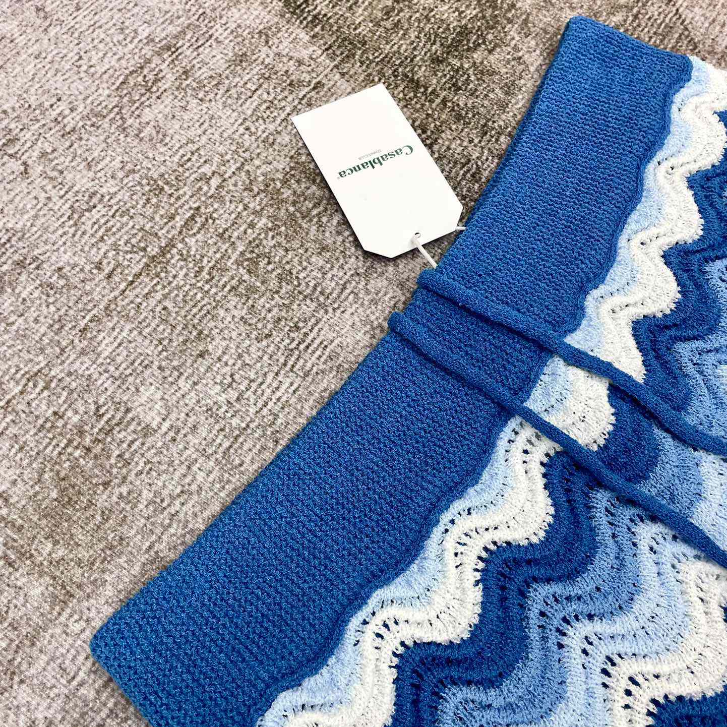 Casablanca Wavy Gradient Crochet Shorts  D008 - FashionPlug