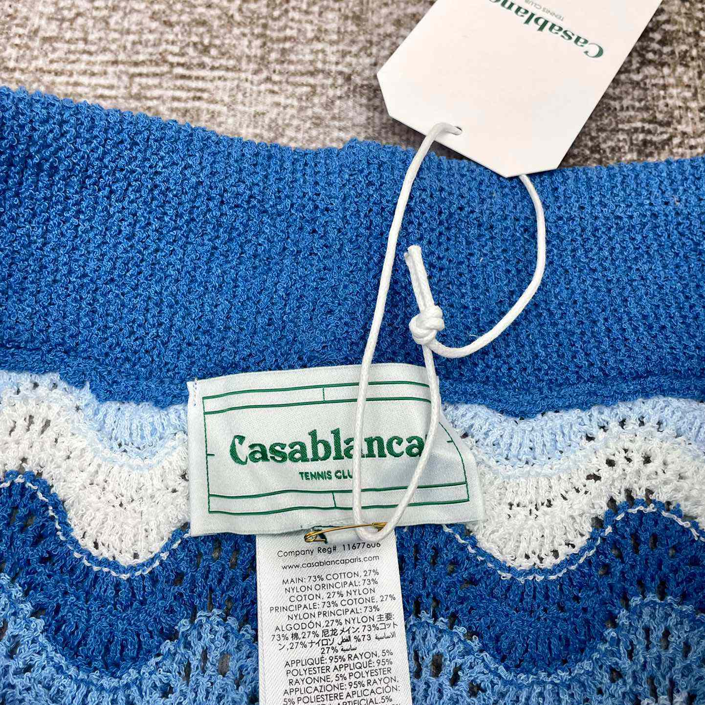 Casablanca Wavy Gradient Crochet Shorts  D008 - FashionPlug