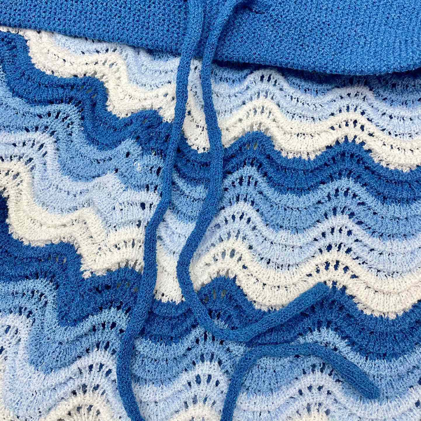 Casablanca Wavy Gradient Crochet Shorts  D008 - FashionPlug
