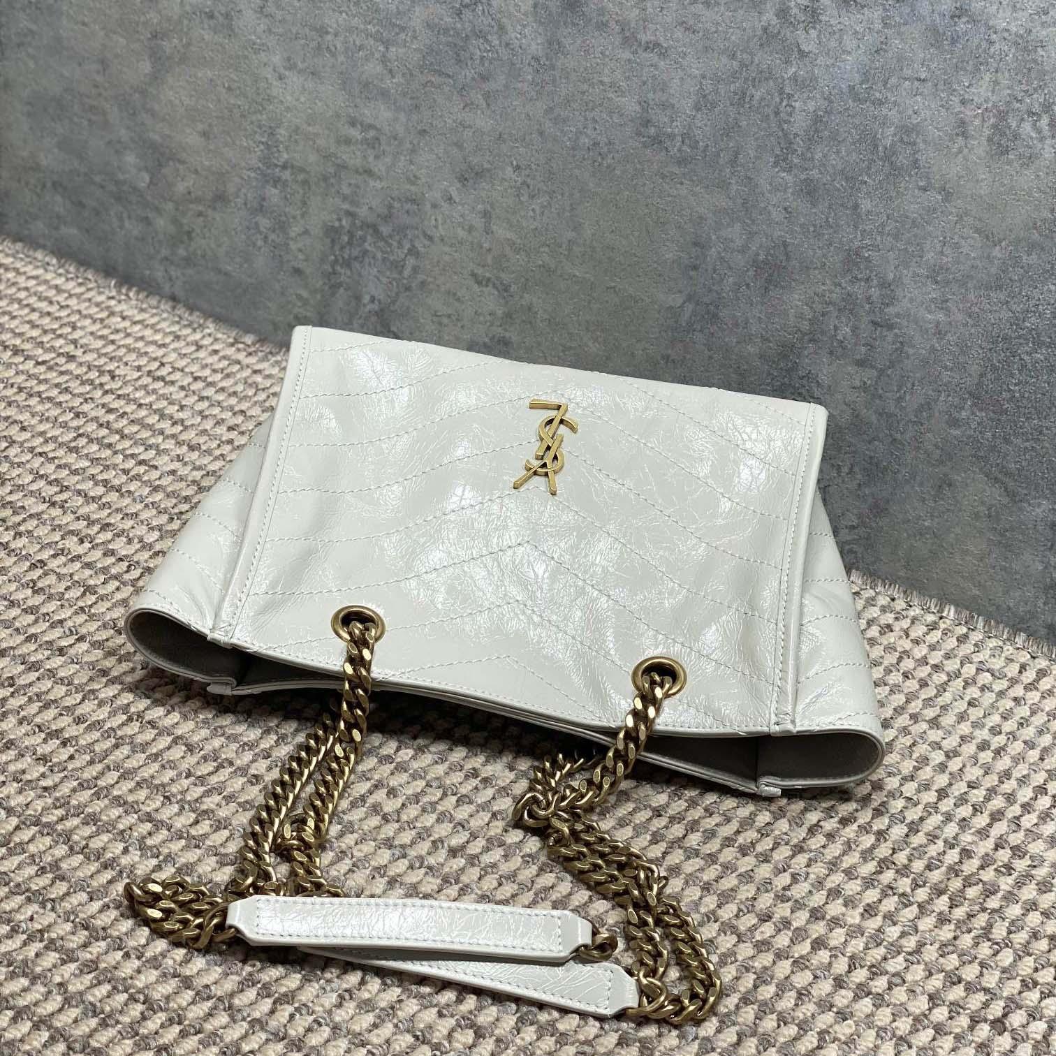 Saint Laurent Nini Small Shopping In Vintage Leather  - FashionPlug
