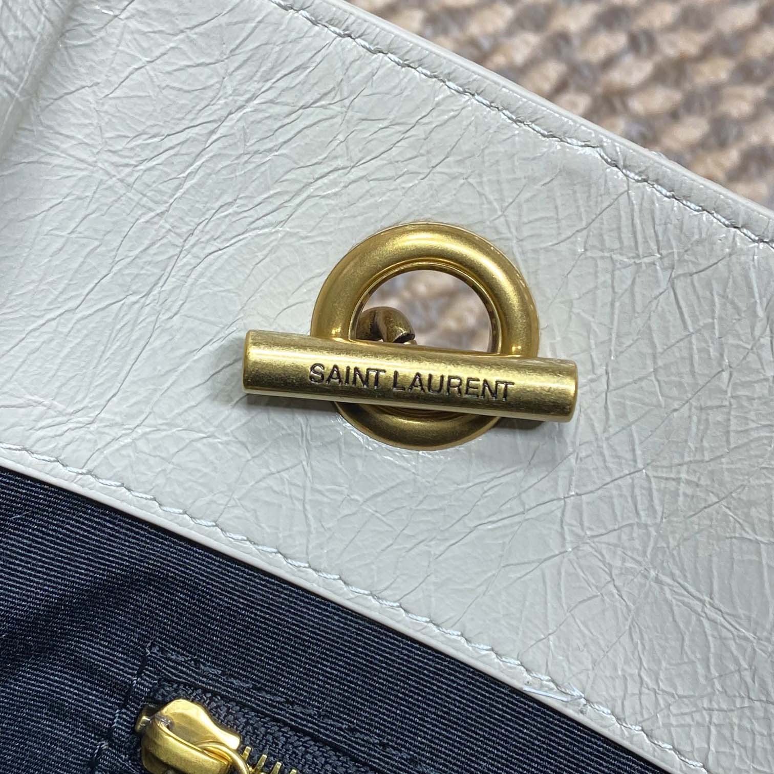 Saint Laurent Nini Small Shopping In Vintage Leather  - FashionPlug