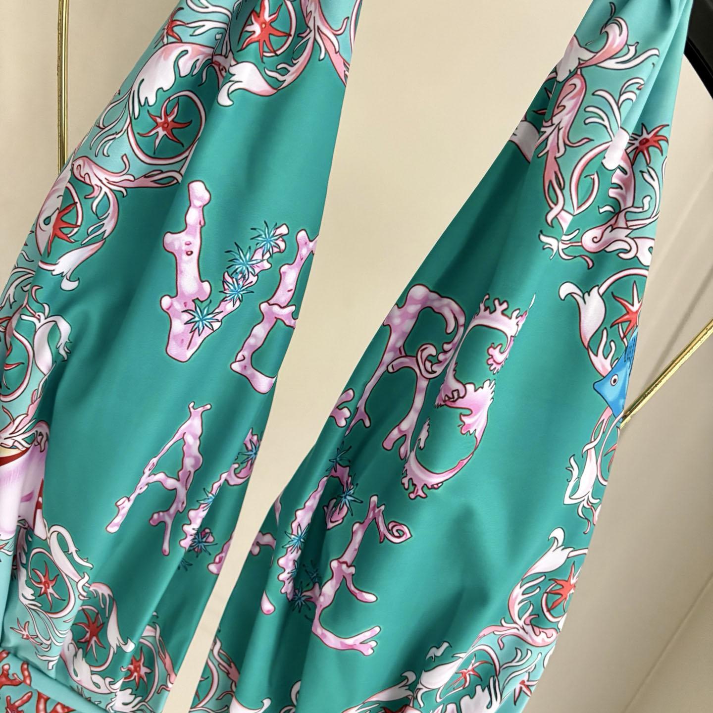 Versace Underwater Barocco Print Bodysuit - FashionPlug