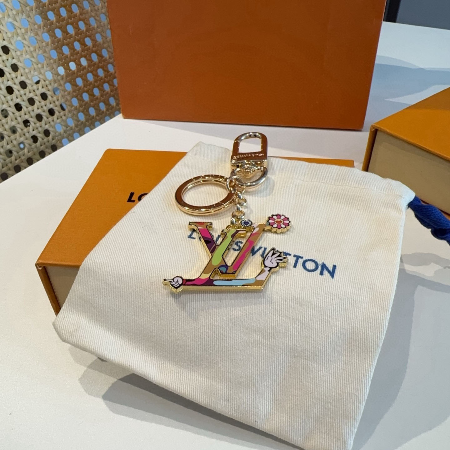 Louis Vuitton LV x TM LV Iconic Superflat Key Holder M02468 - FashionPlug