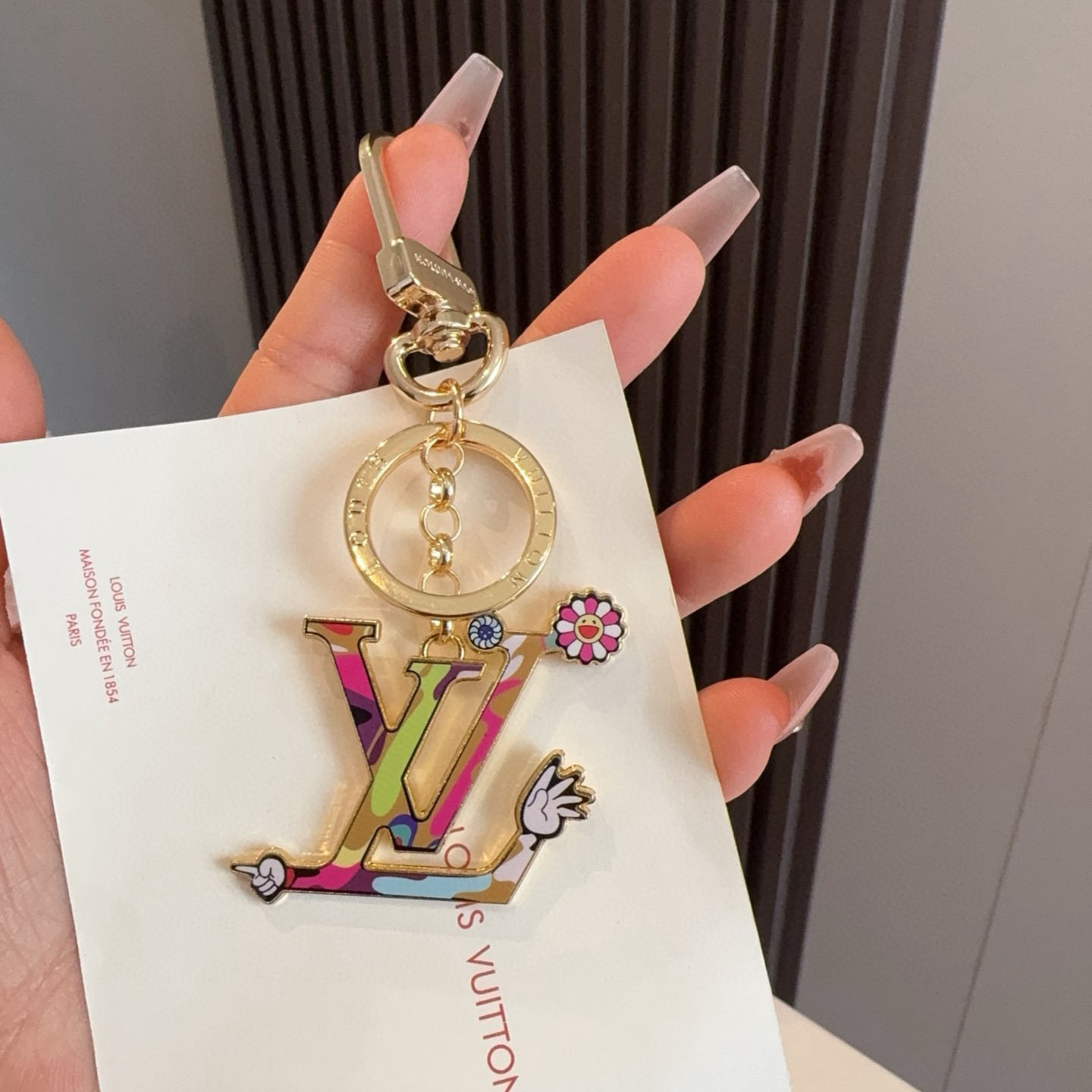 Louis Vuitton LV x TM LV Iconic Superflat Key Holder M02468 - FashionPlug