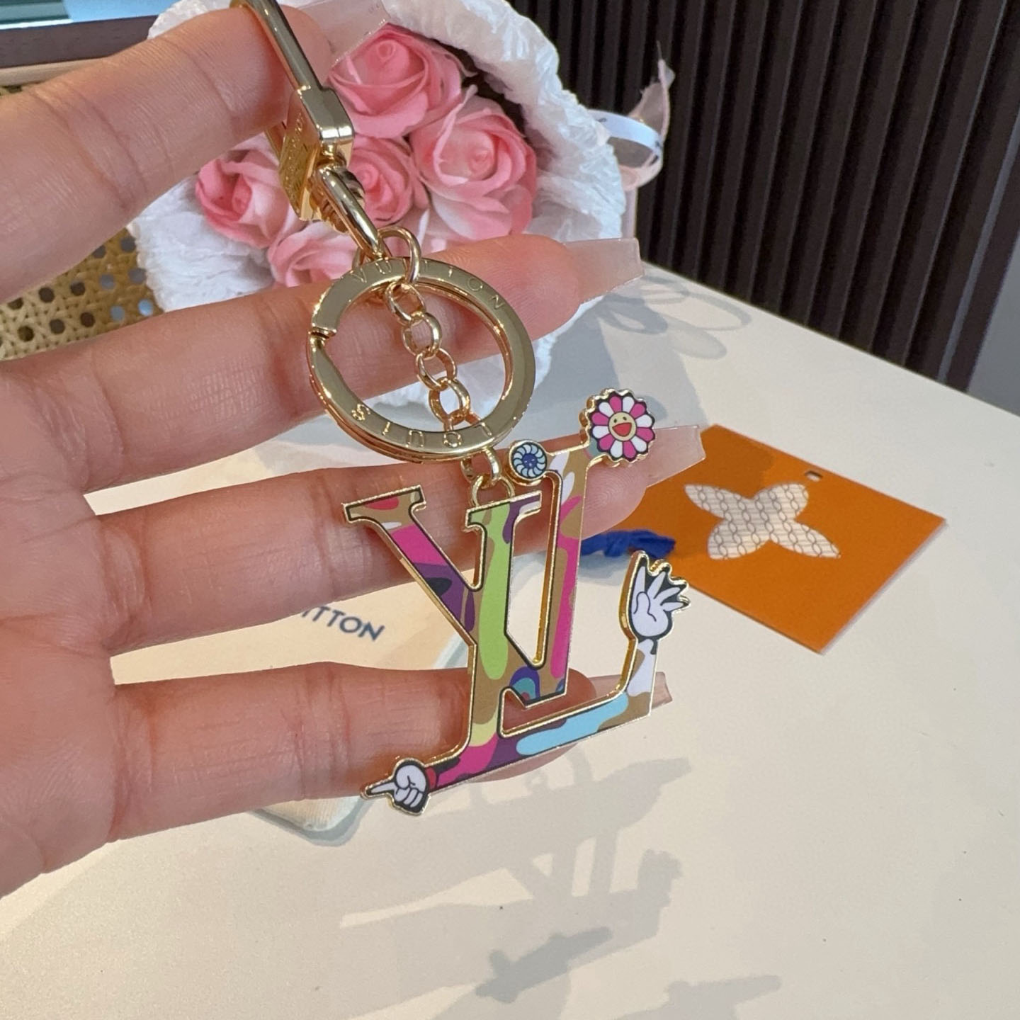 Louis Vuitton LV x TM LV Iconic Superflat Key Holder M02468 - FashionPlug