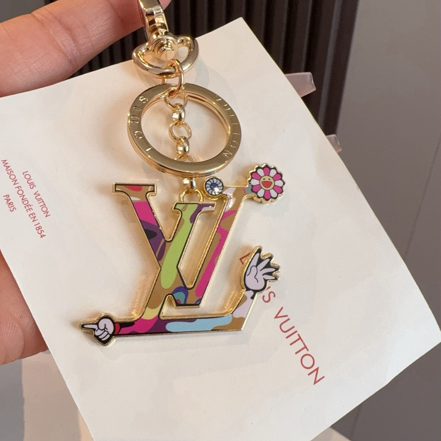 Louis Vuitton LV x TM LV Iconic Superflat Key Holder M02468 - FashionPlug