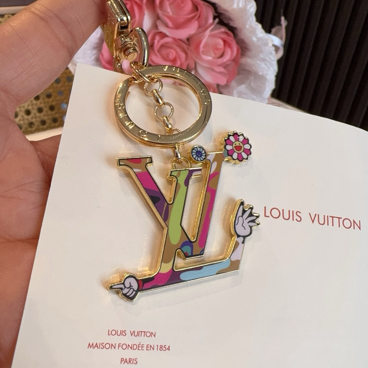 Louis Vuitton LV x TM LV Iconic Superflat Key Holder M02468 - FashionPlug