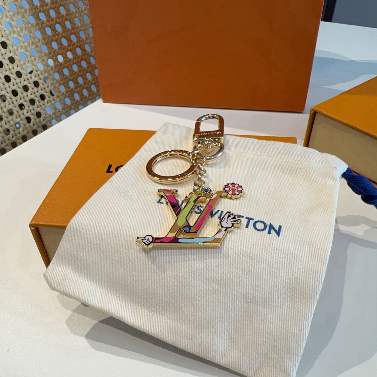 Louis Vuitton LV x TM LV Iconic Superflat Key Holder M02468 - FashionPlug