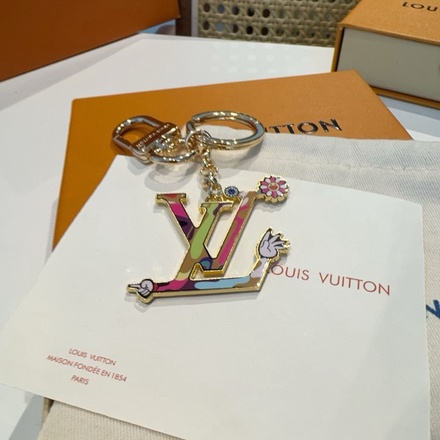 Louis Vuitton LV x TM LV Iconic Superflat Key Holder M02468 - FashionPlug