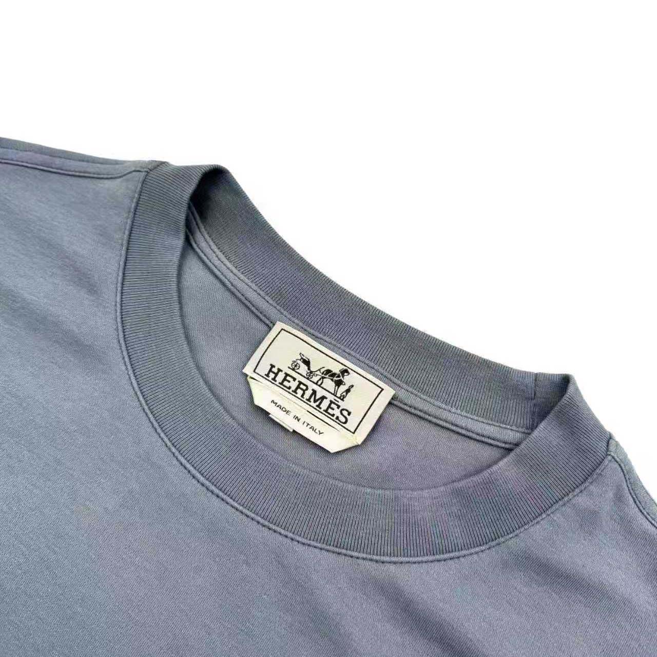 Hermes H Puzzle Leather Embroidery T-Shirt  - FashionPlug