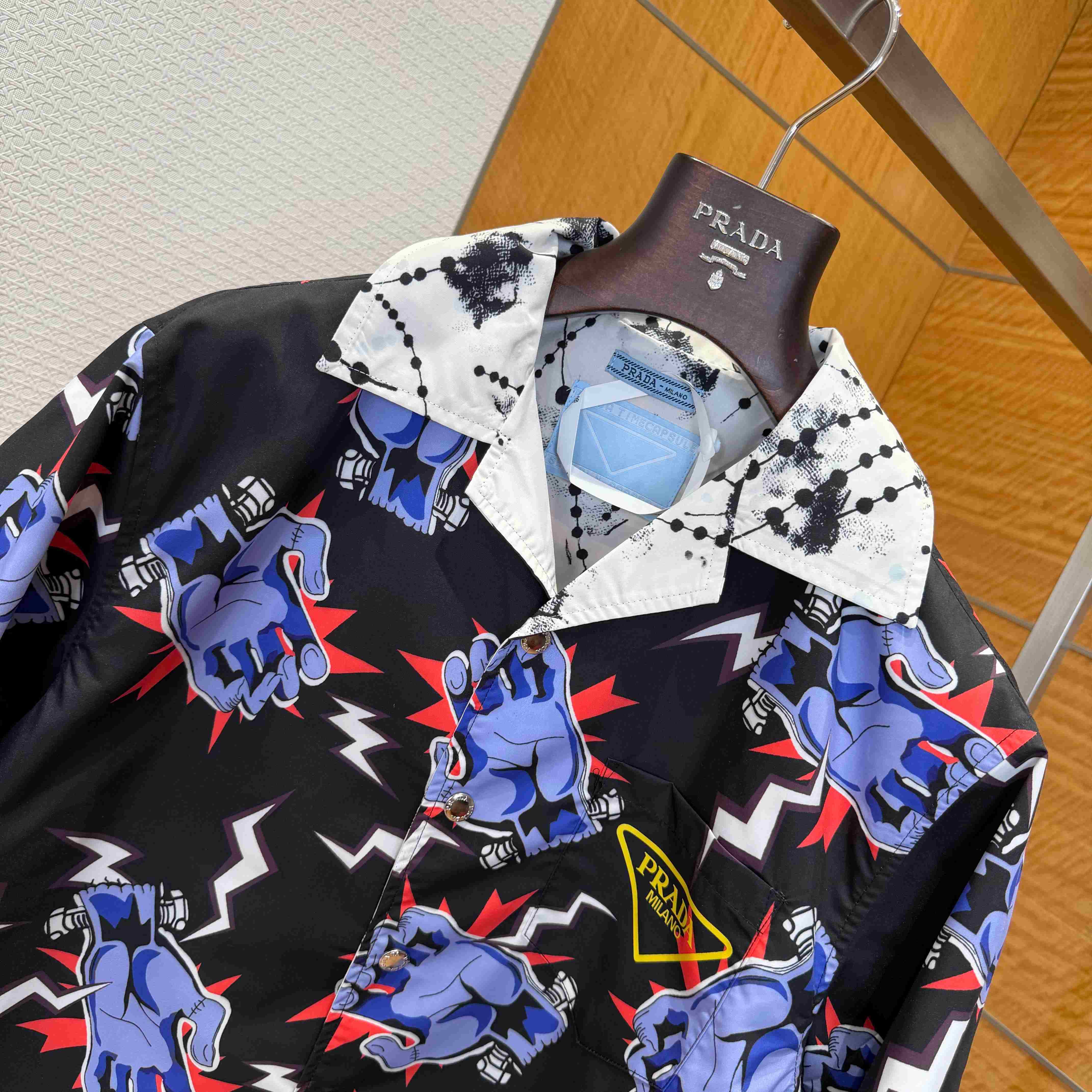 Prada Timecapsule Printed Cotton Shirt - FashionPlug