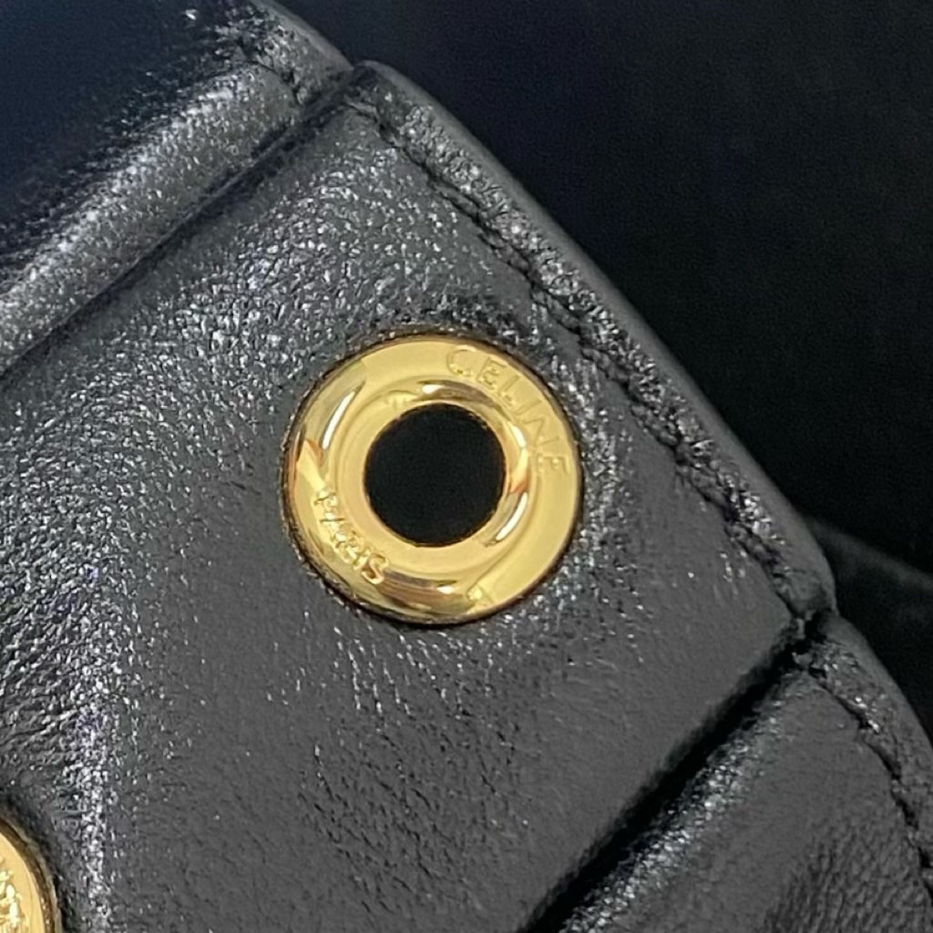 Celine HALFMOON SOFT TRIOMPHE BAG IN SUPPLE SHINY LAMBSKIN - FashionPlug