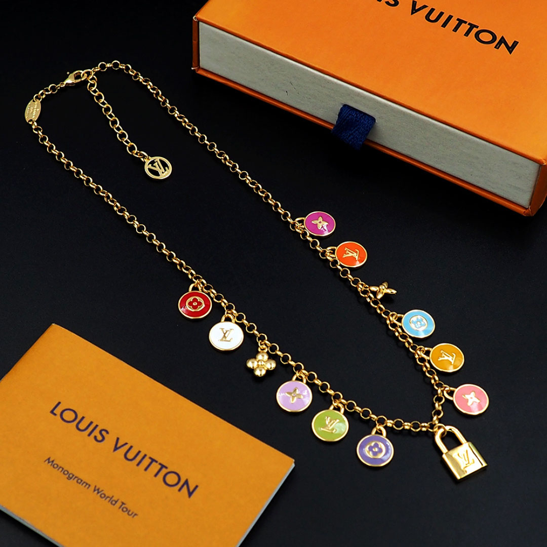 Louis Vuitton LV Confetti Necklace M03506 - FashionPlug