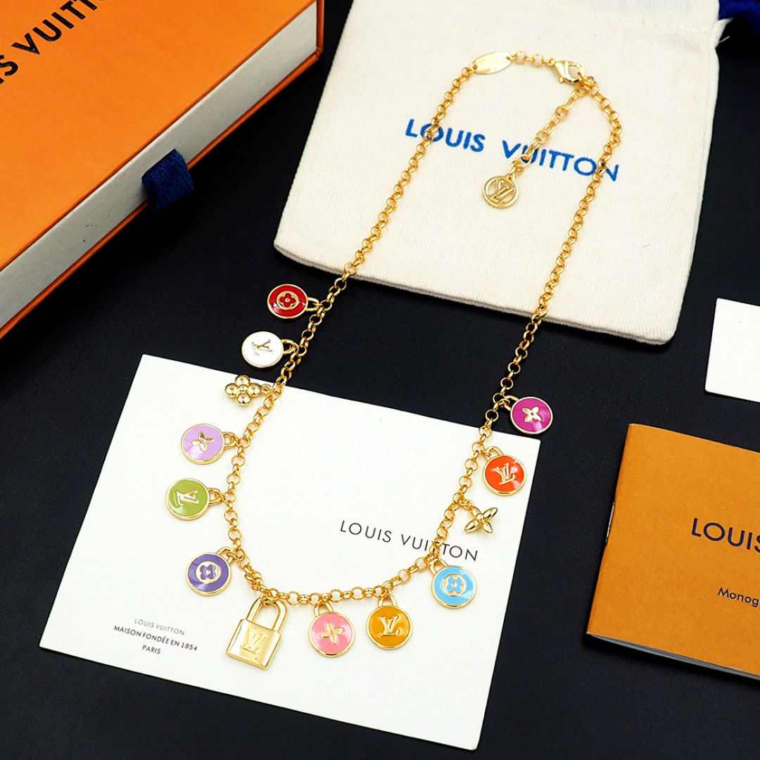 Louis Vuitton LV Confetti Necklace M03506 - FashionPlug