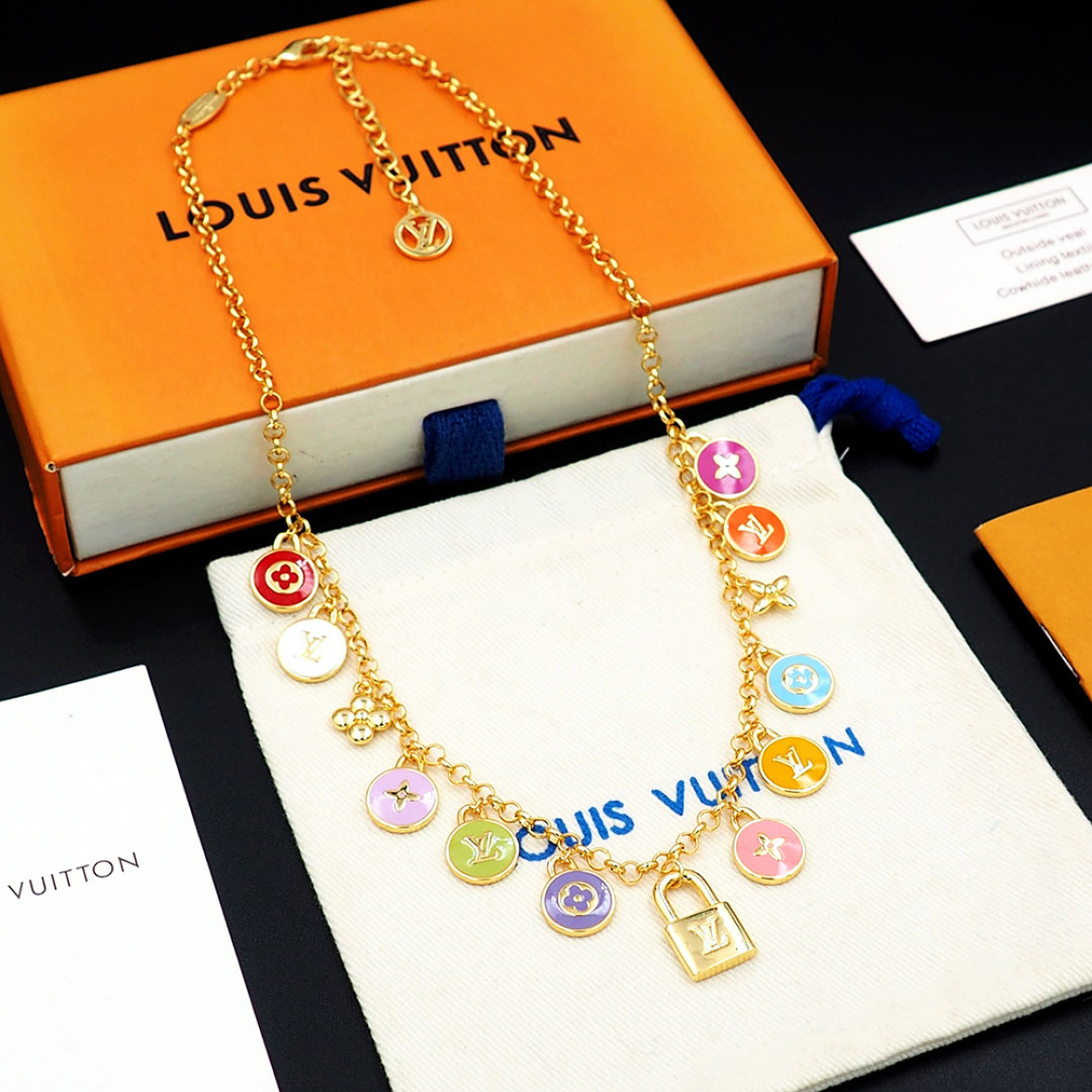 Louis Vuitton LV Confetti Necklace M03506 - FashionPlug