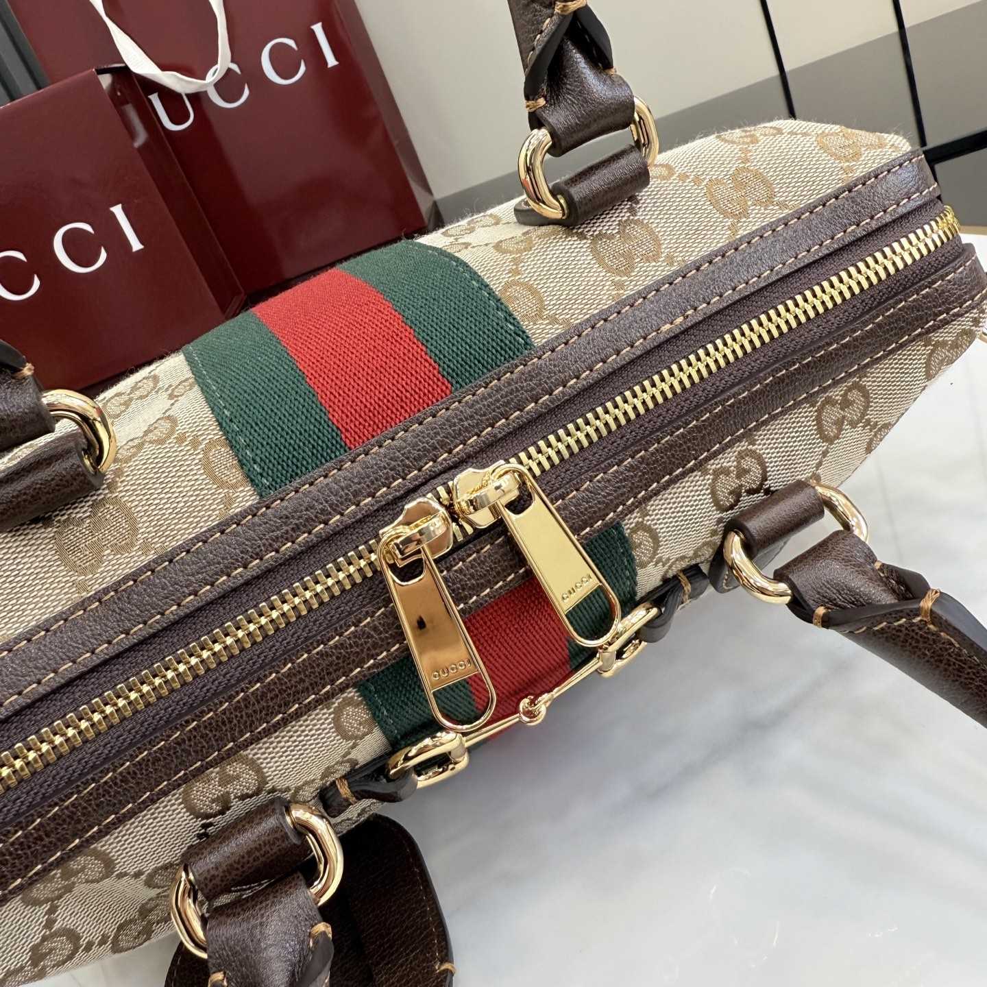 Gucci Borsetto Medium Boston Bag - FashionPlug