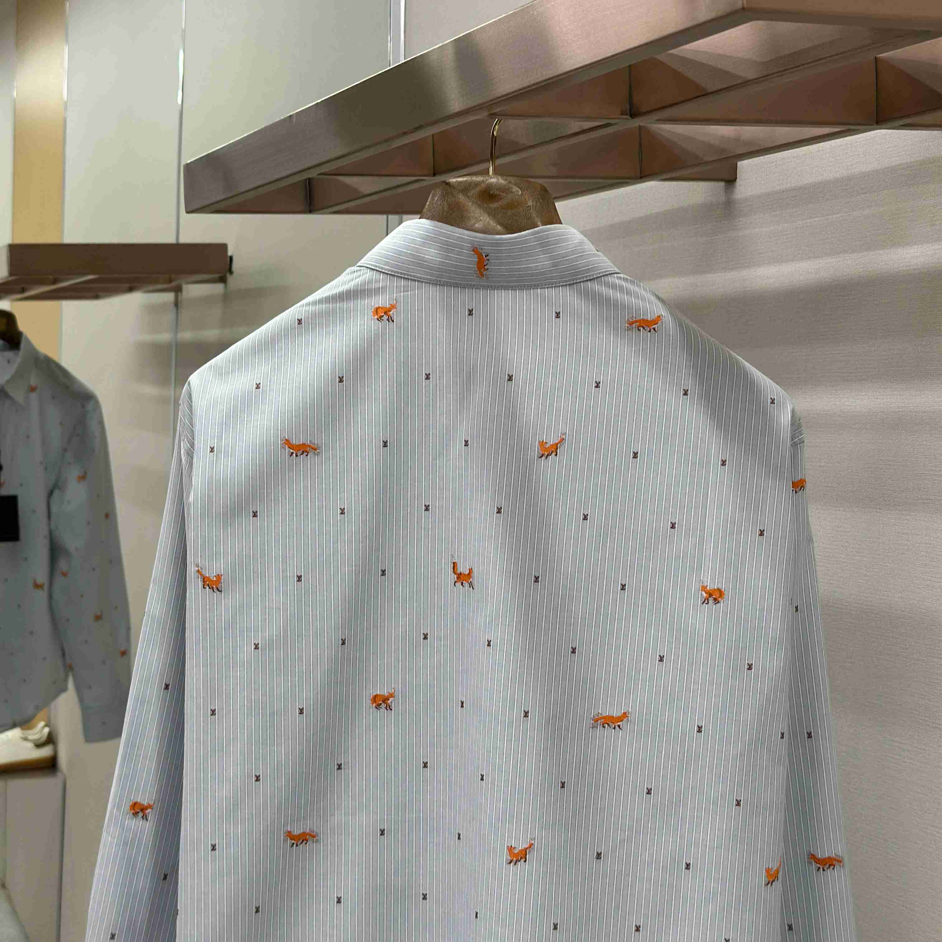 Louis Vuitton Striped Fil Coupe Shirt 1AJC98 - FashionPlug