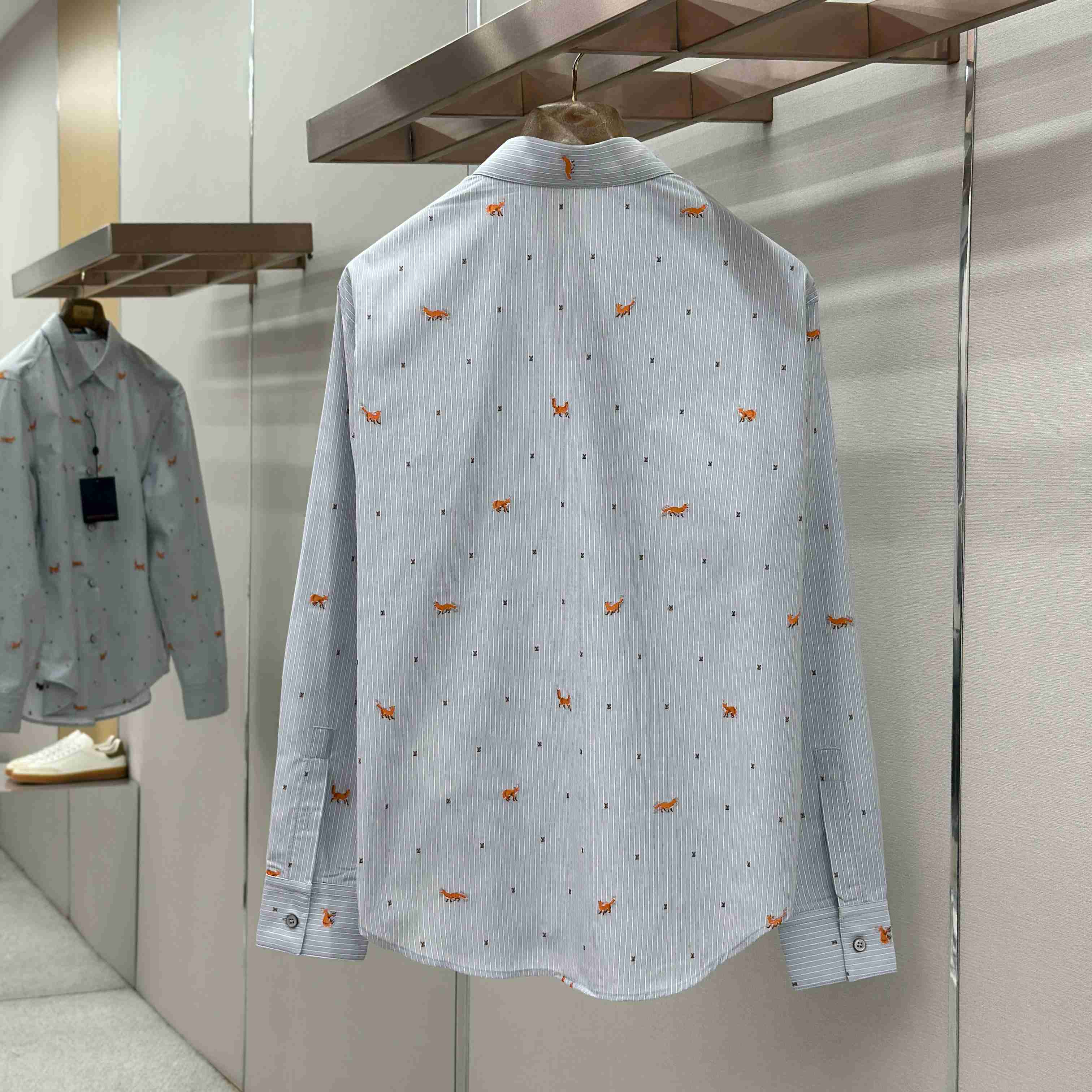 Louis Vuitton Striped Fil Coupe Shirt 1AJC98 - FashionPlug