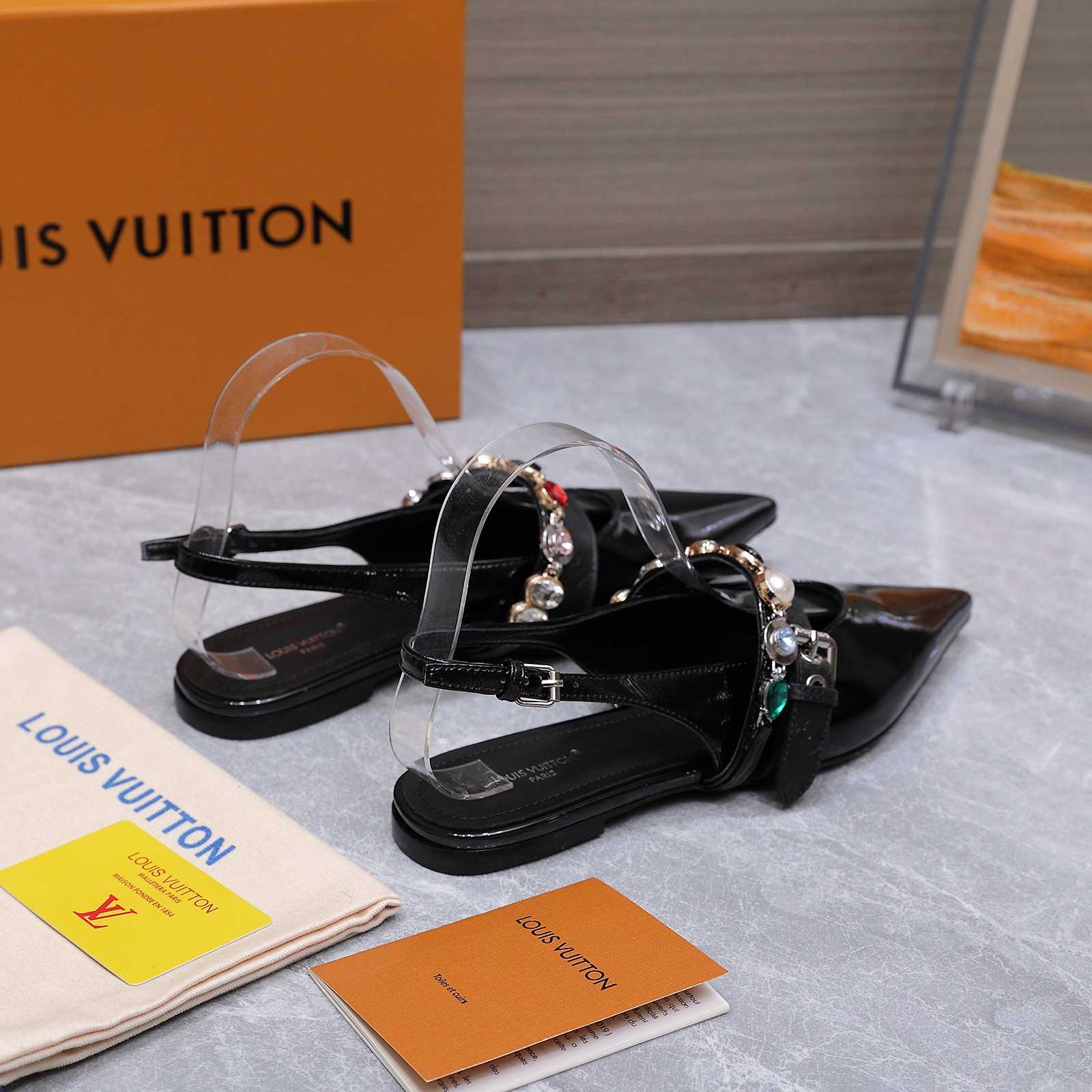 Louis Vuitton LV Vibe Slingback Flat Ballerina   1AIU07 - FashionPlug