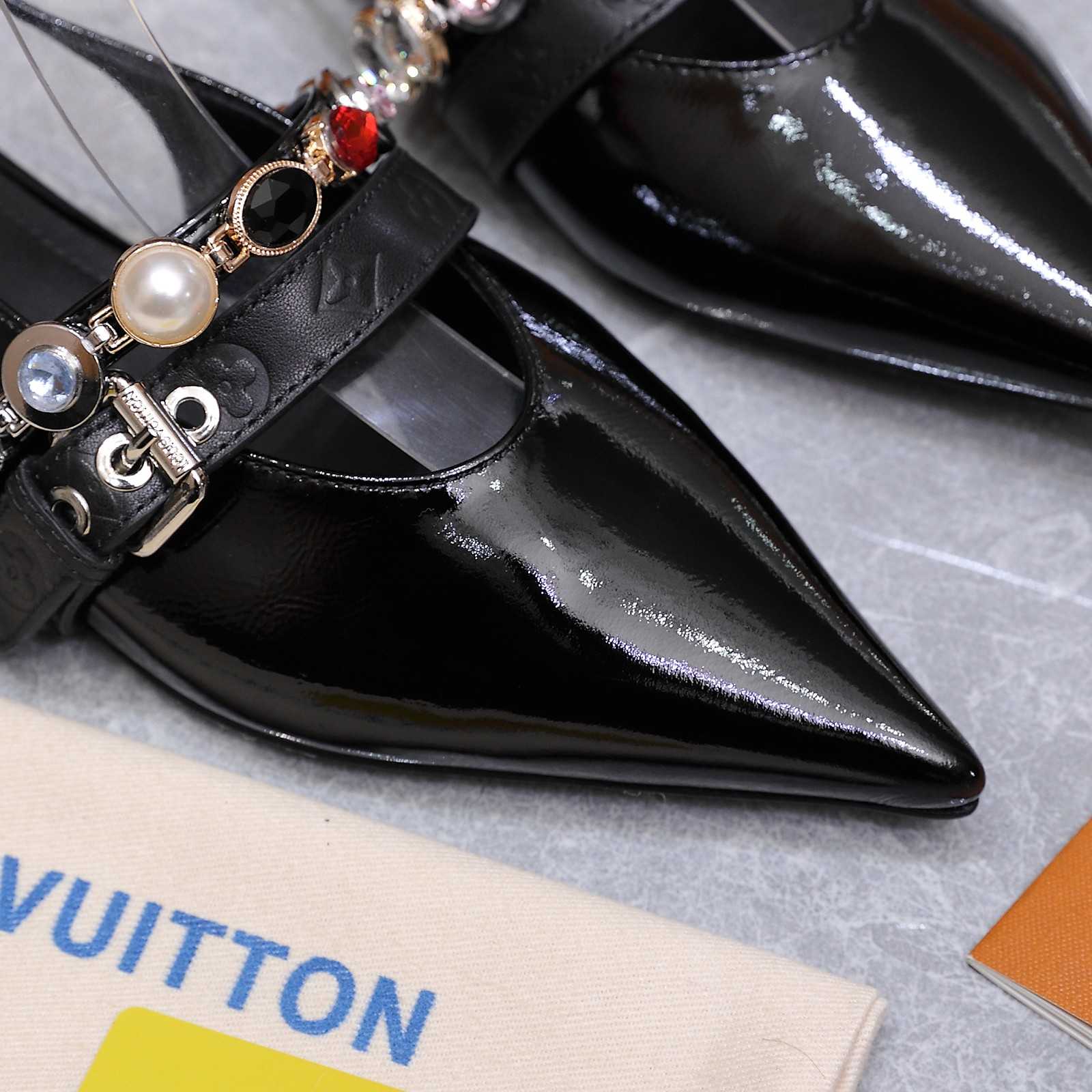 Louis Vuitton LV Vibe Slingback Flat Ballerina   1AIU07 - FashionPlug