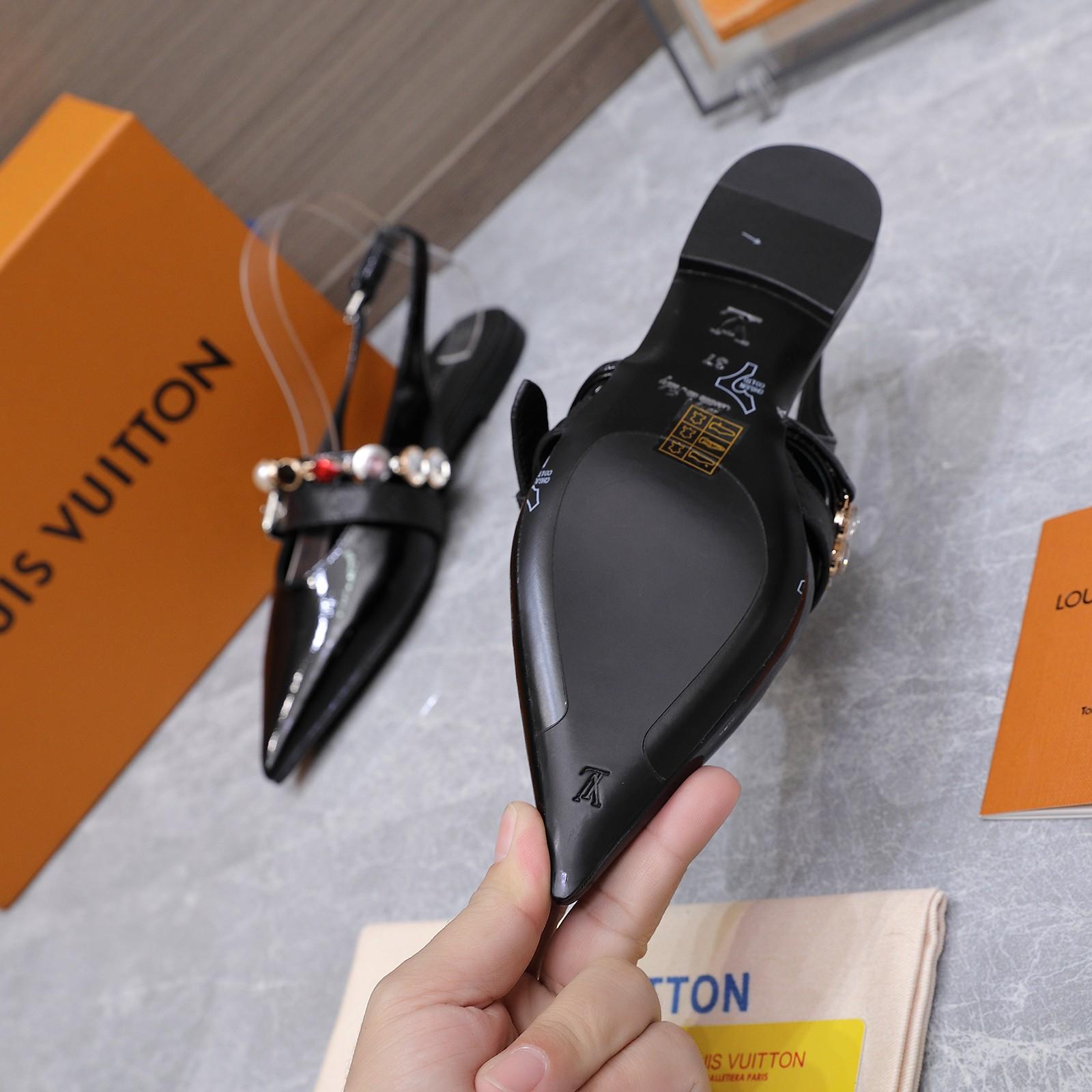 Louis Vuitton LV Vibe Slingback Flat Ballerina   1AIU07 - FashionPlug