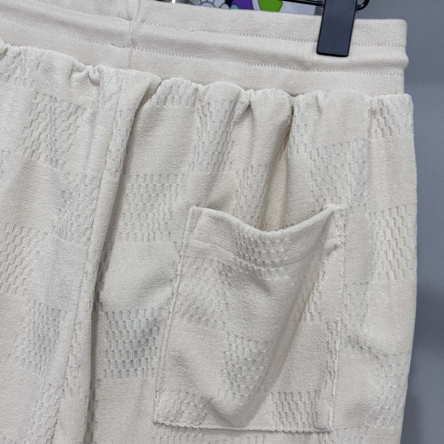 Louis Vuitton Damier French Terry Cotton-Blend Shorts   - FashionPlug