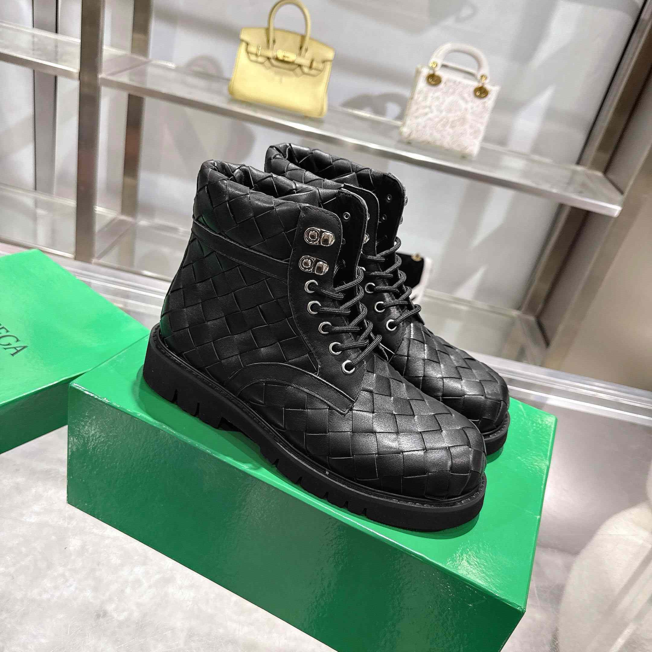 Bottega Veneta Haddock Lace-Up Ankle Boot - FashionPlug