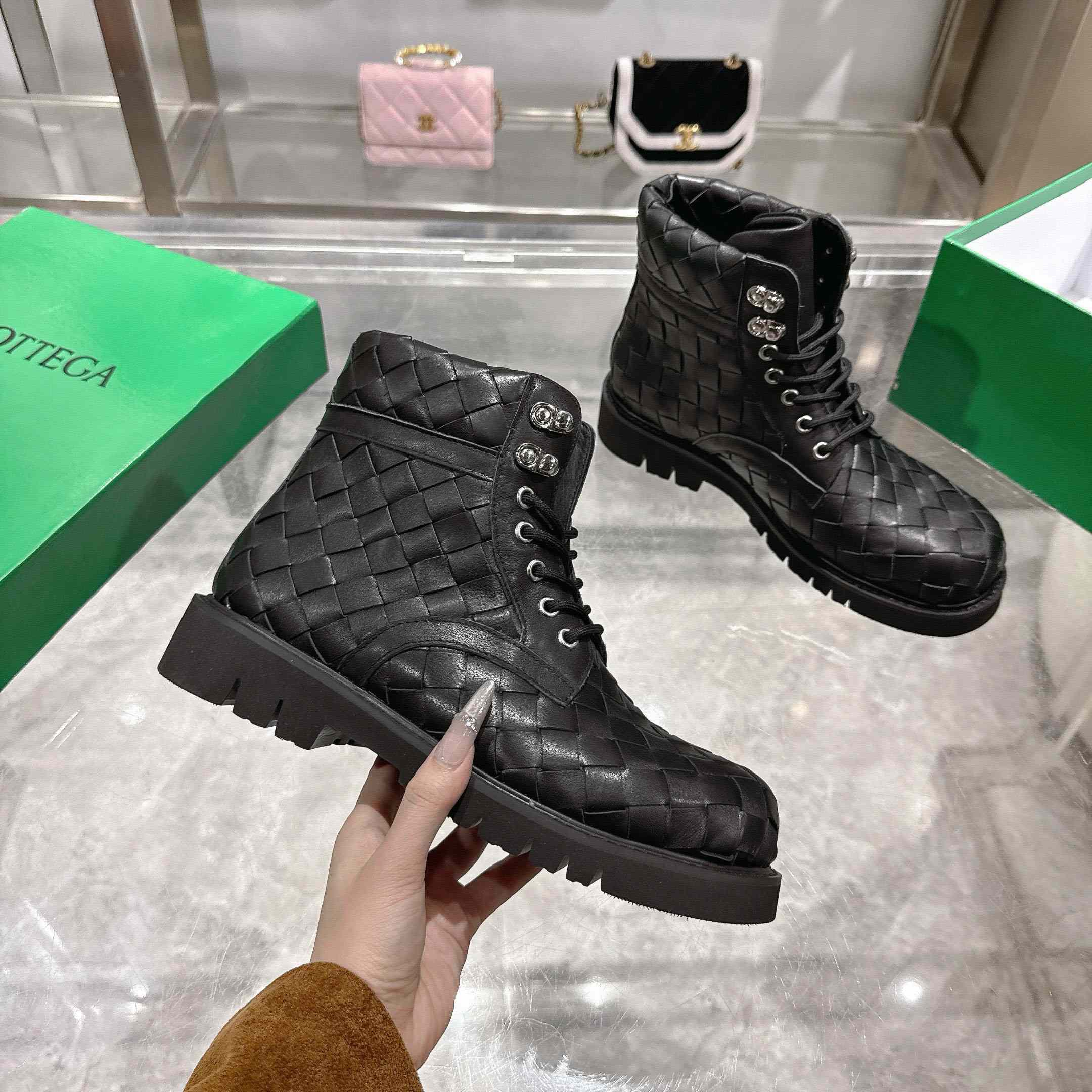 Bottega Veneta Haddock Lace-Up Ankle Boot - FashionPlug