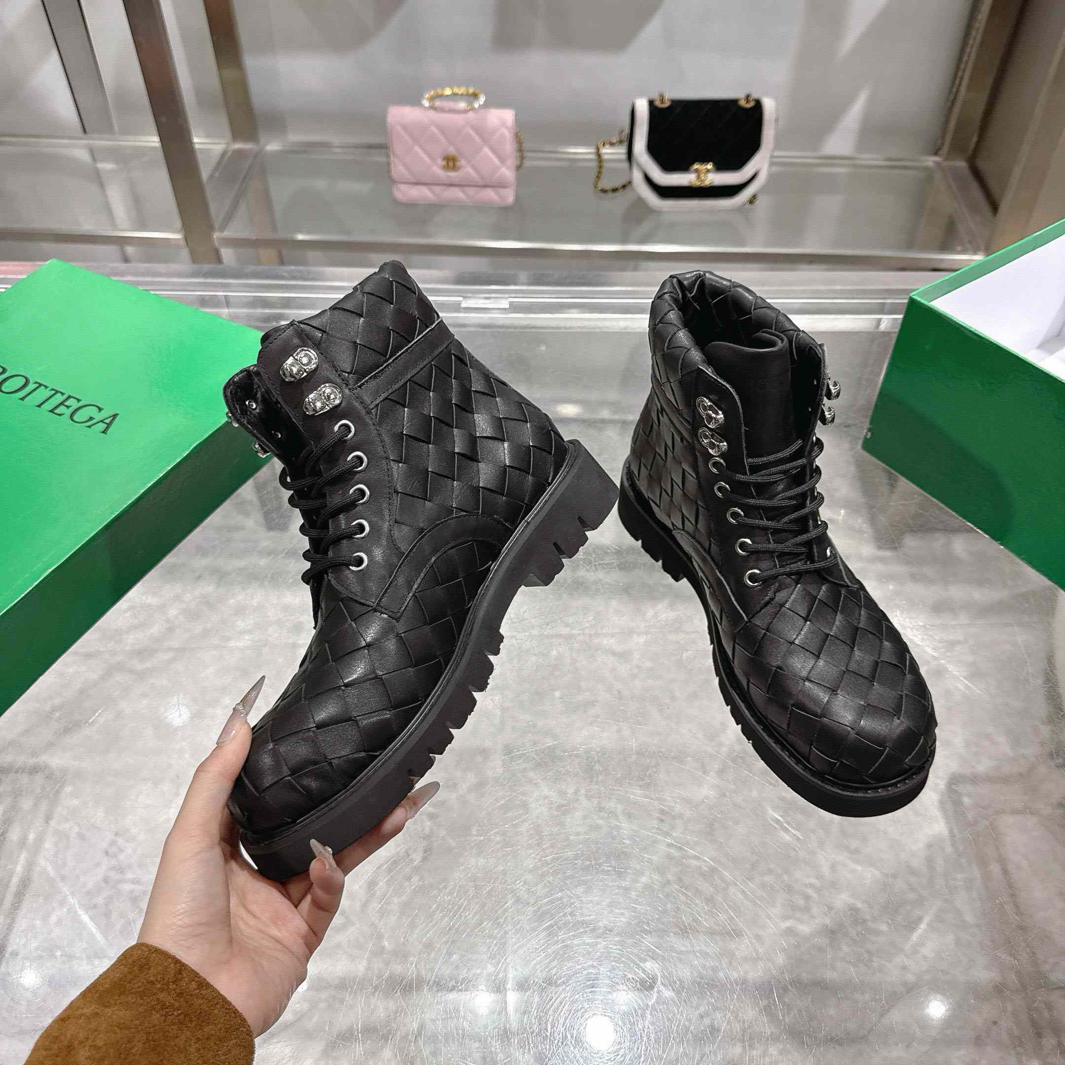 Bottega Veneta Haddock Lace-Up Ankle Boot - FashionPlug