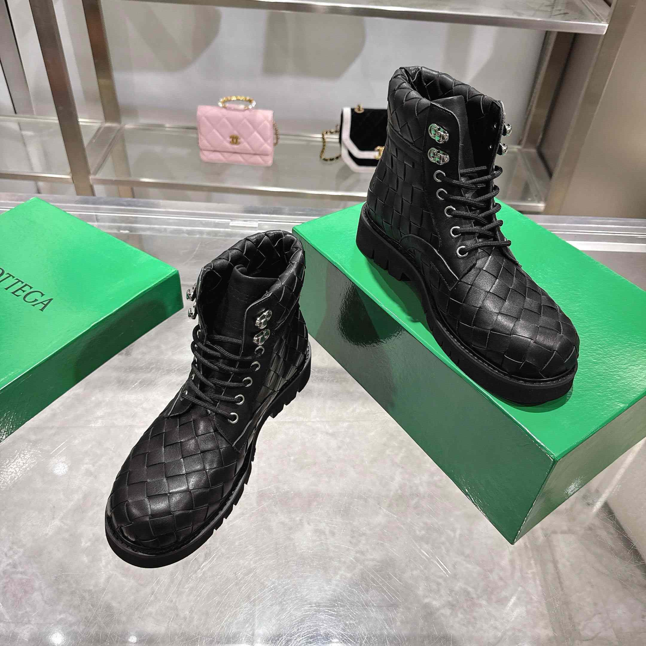 Bottega Veneta Haddock Lace-Up Ankle Boot - FashionPlug