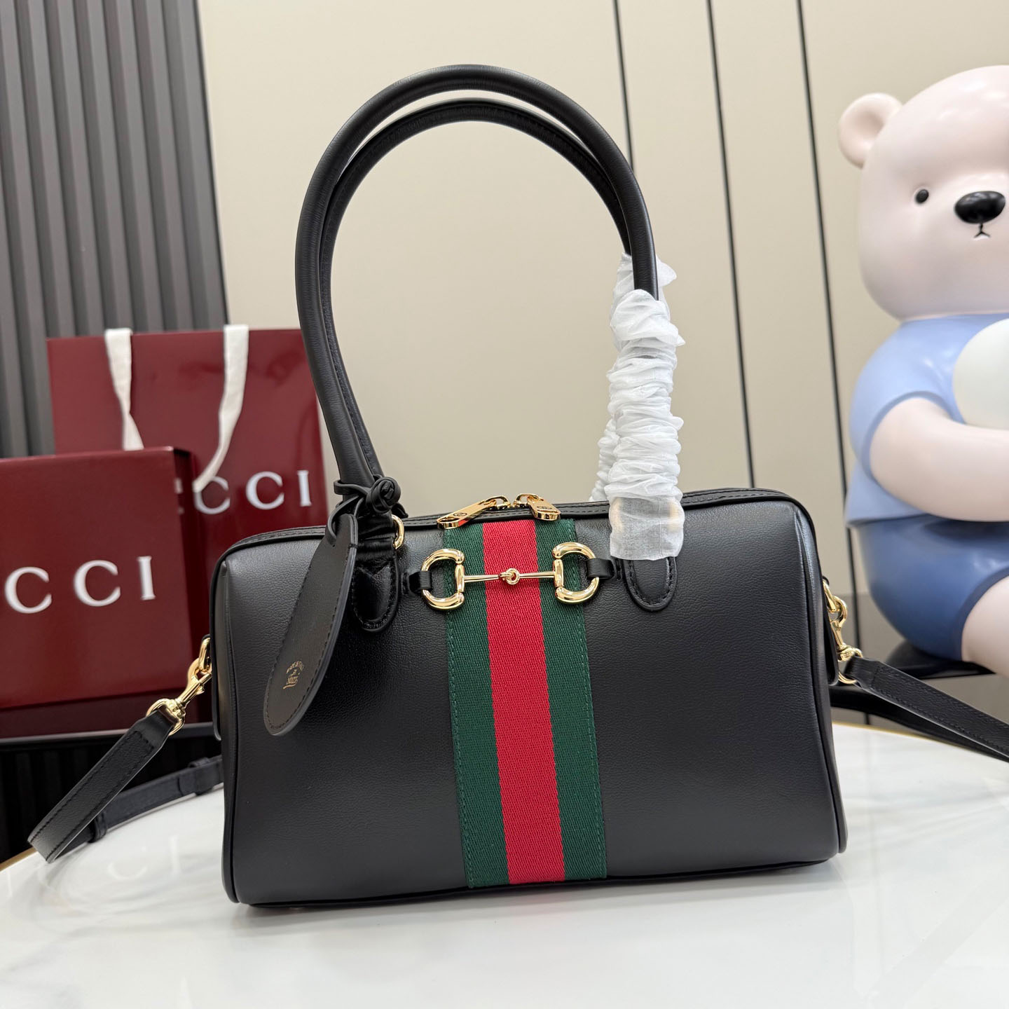 Gucci Borsetto Medium Boston Bag - FashionPlug
