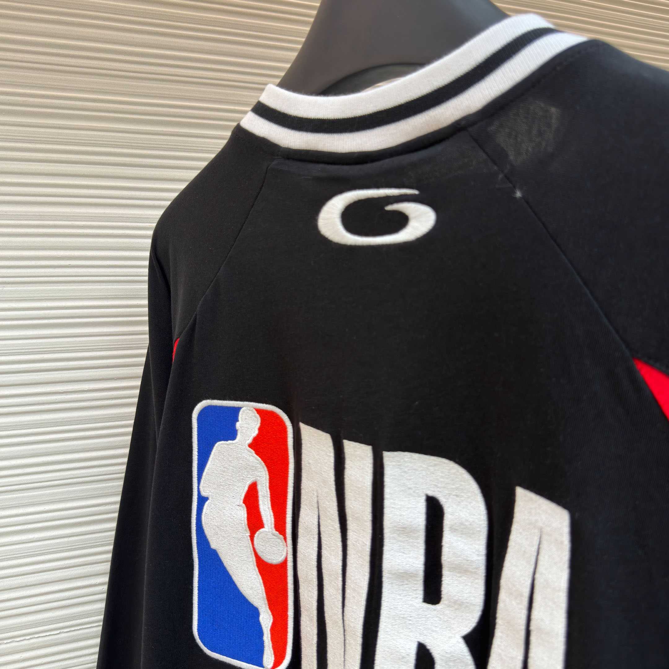 Balenciaga | Nba Collaboration Oversized Long Sleeve T-shirt In Black/Multicolor  - FashionPlug