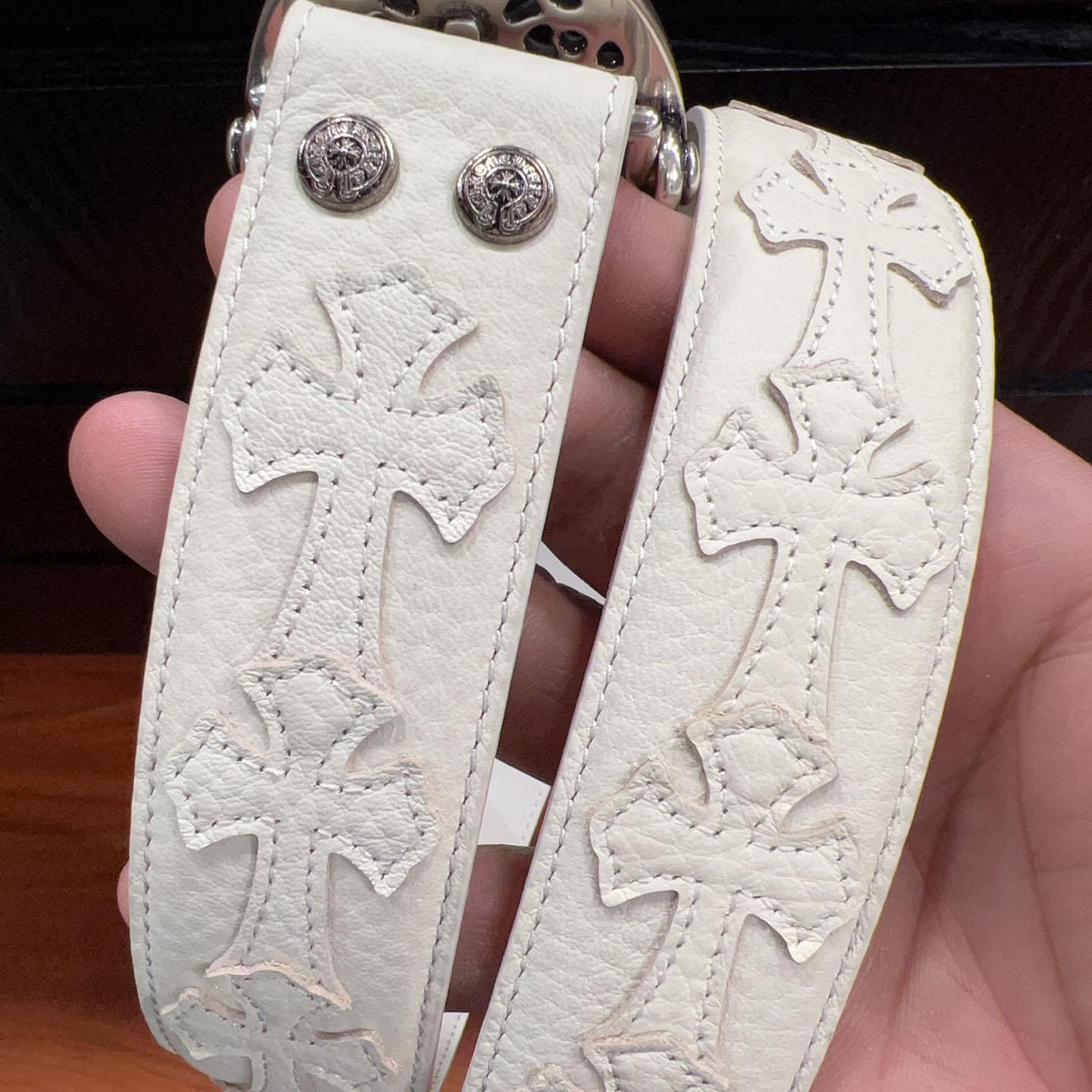 Chrome Hearts Leather Belt   - FashionPlug