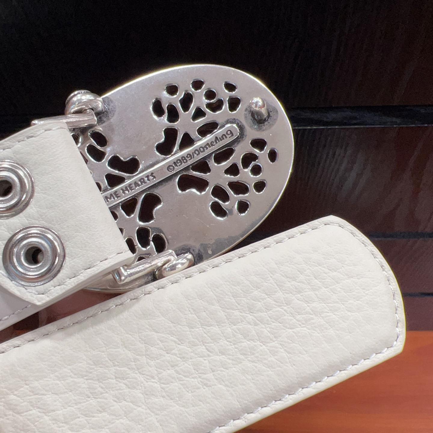 Chrome Hearts Leather Belt   - FashionPlug