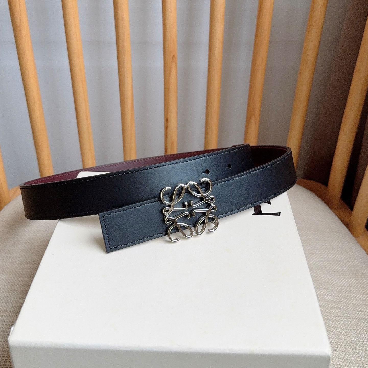 Loewe Reversible Anagram Belt In Smooth Calfskin - FashionPlug