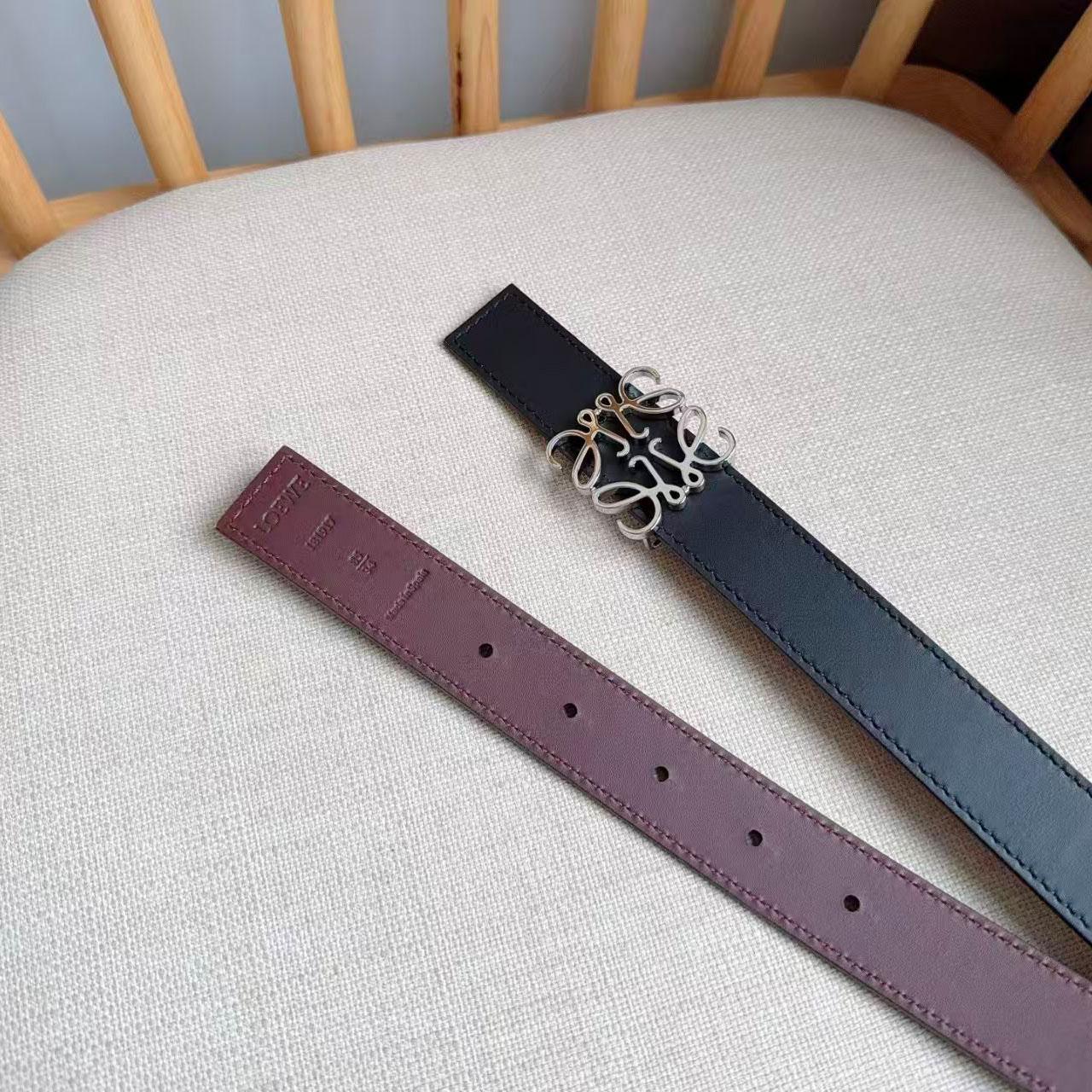 Loewe Reversible Anagram Belt In Smooth Calfskin - FashionPlug