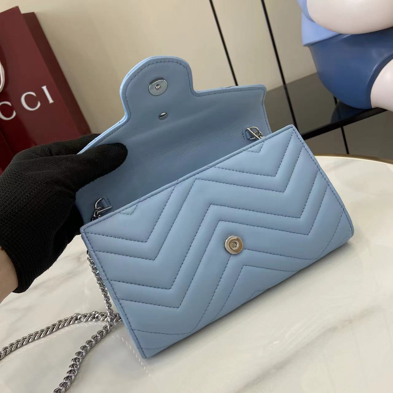 Gucci GG Marmont Wallet On Chain - FashionPlug