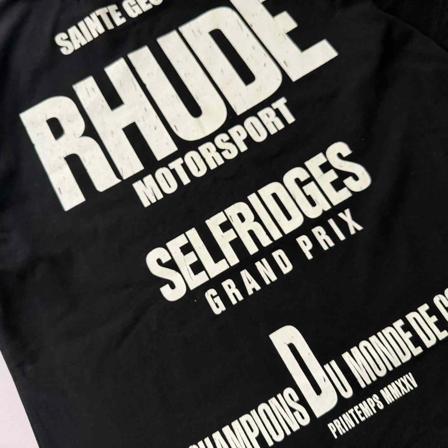 Rhude Champions Du Monde Tee 'Vintage Black' - FashionPlug