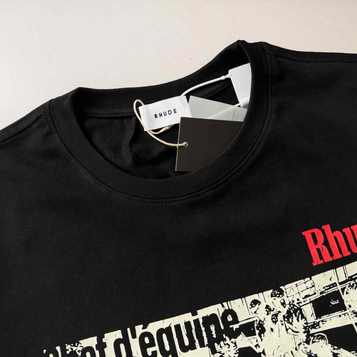 Rhude Champions Du Monde Tee 'Vintage Black' - FashionPlug