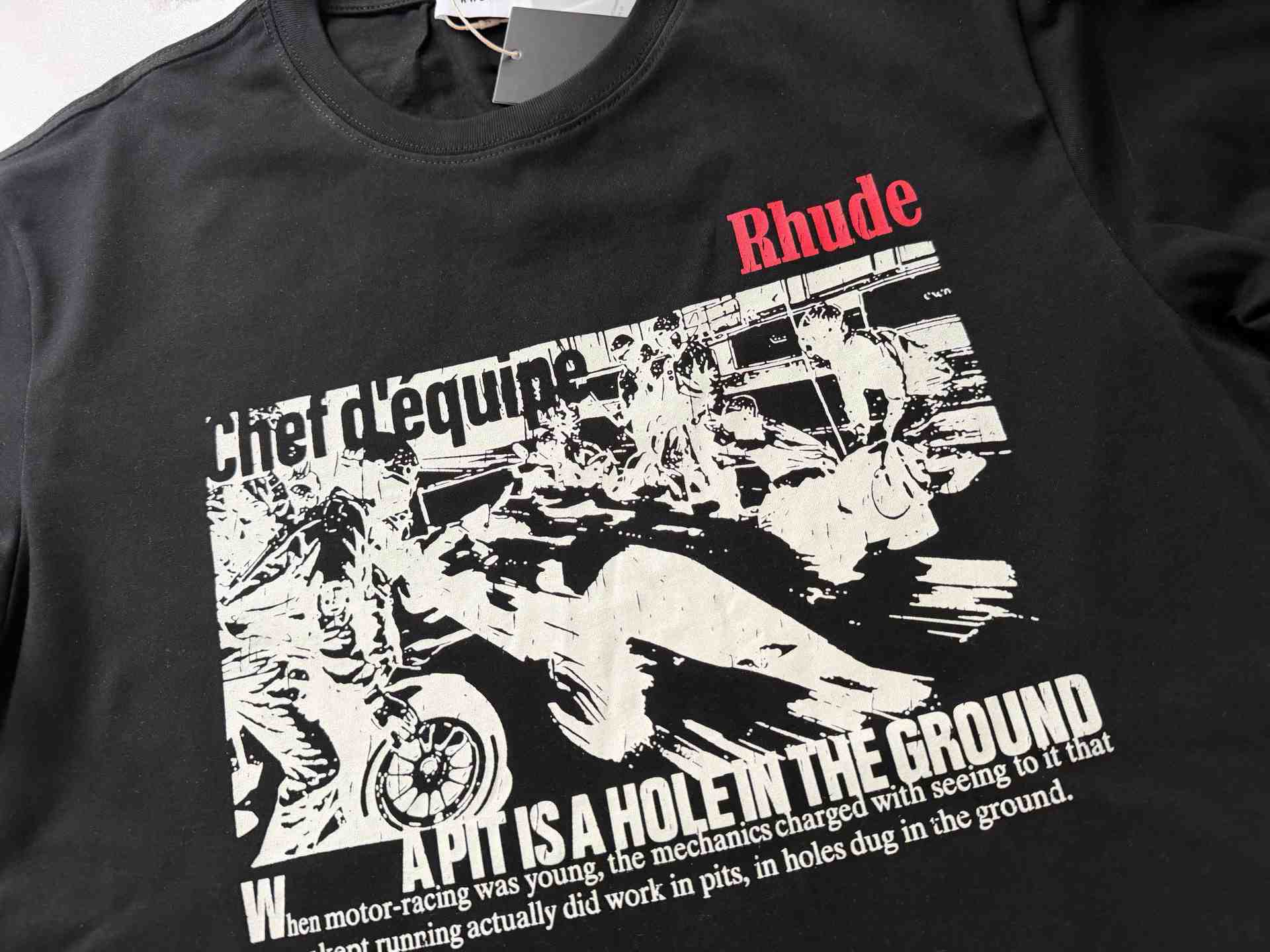 Rhude Champions Du Monde Tee 'Vintage Black' - FashionPlug