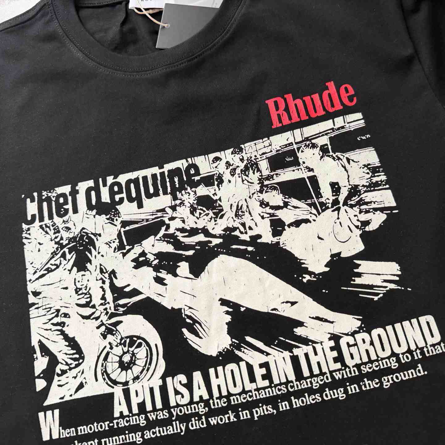 Rhude Champions Du Monde Tee 'Vintage Black' - FashionPlug