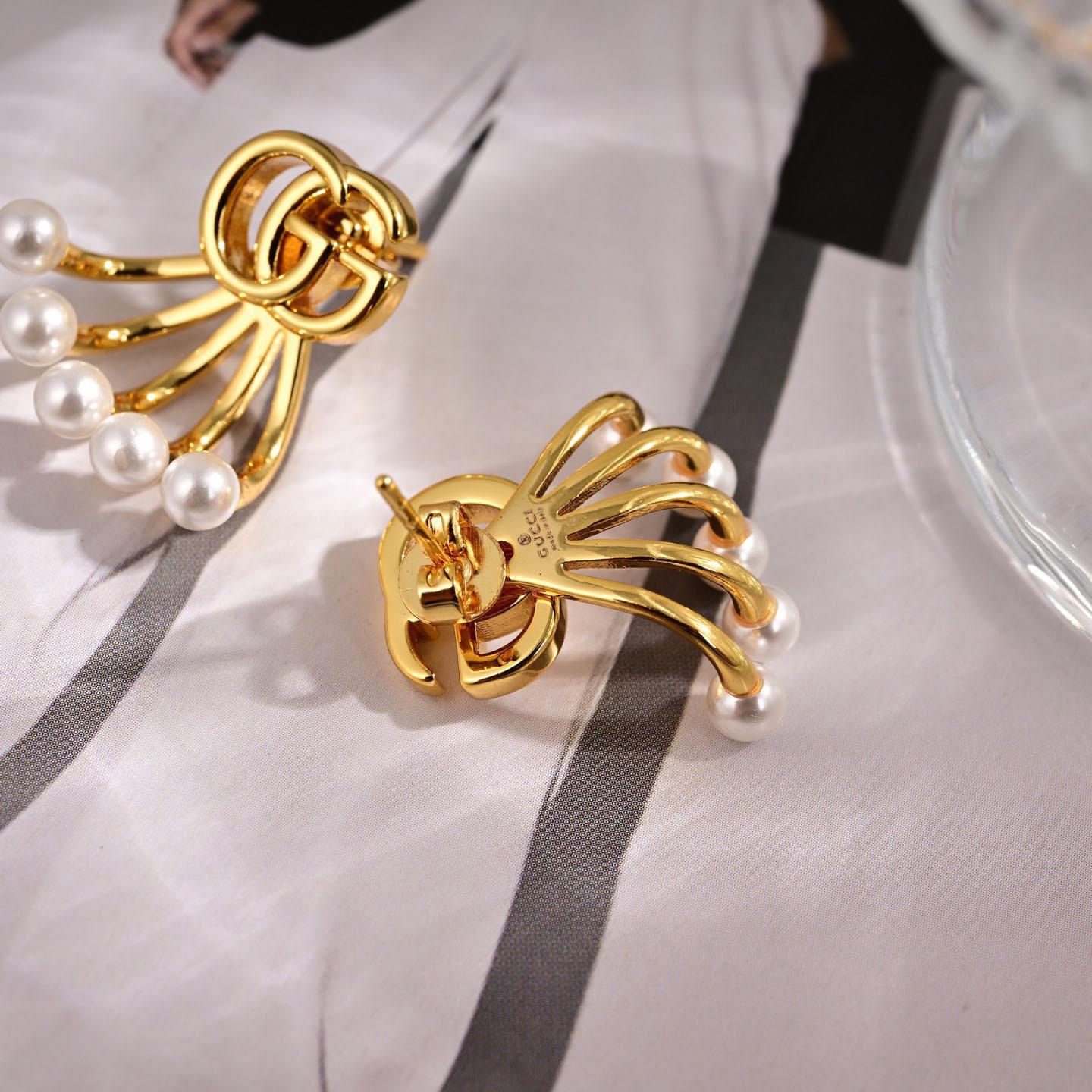 Gucci GG Marmont Jacket Earrings - FashionPlug