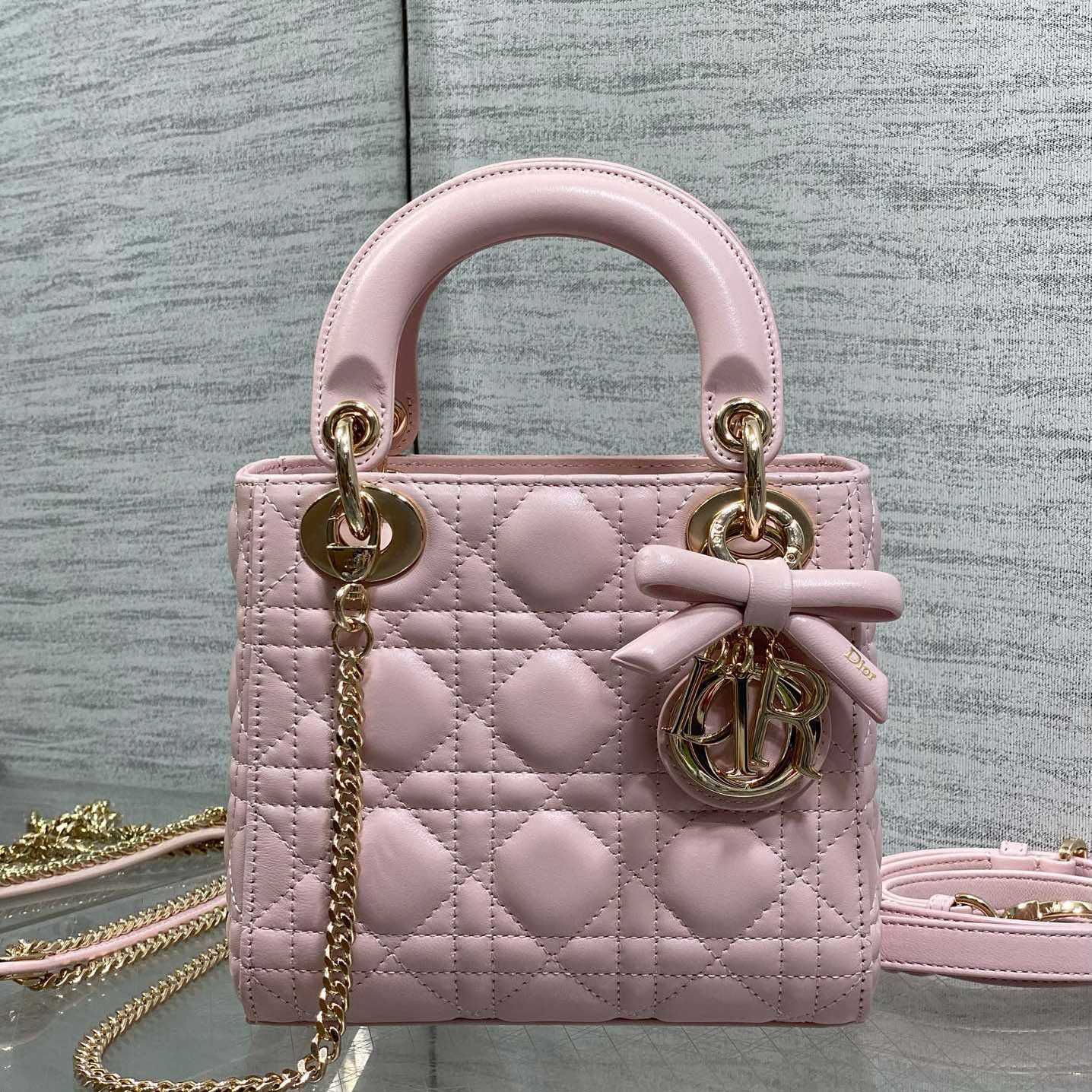 Dior Mini Lady Dior Bag With Chain - FashionPlug