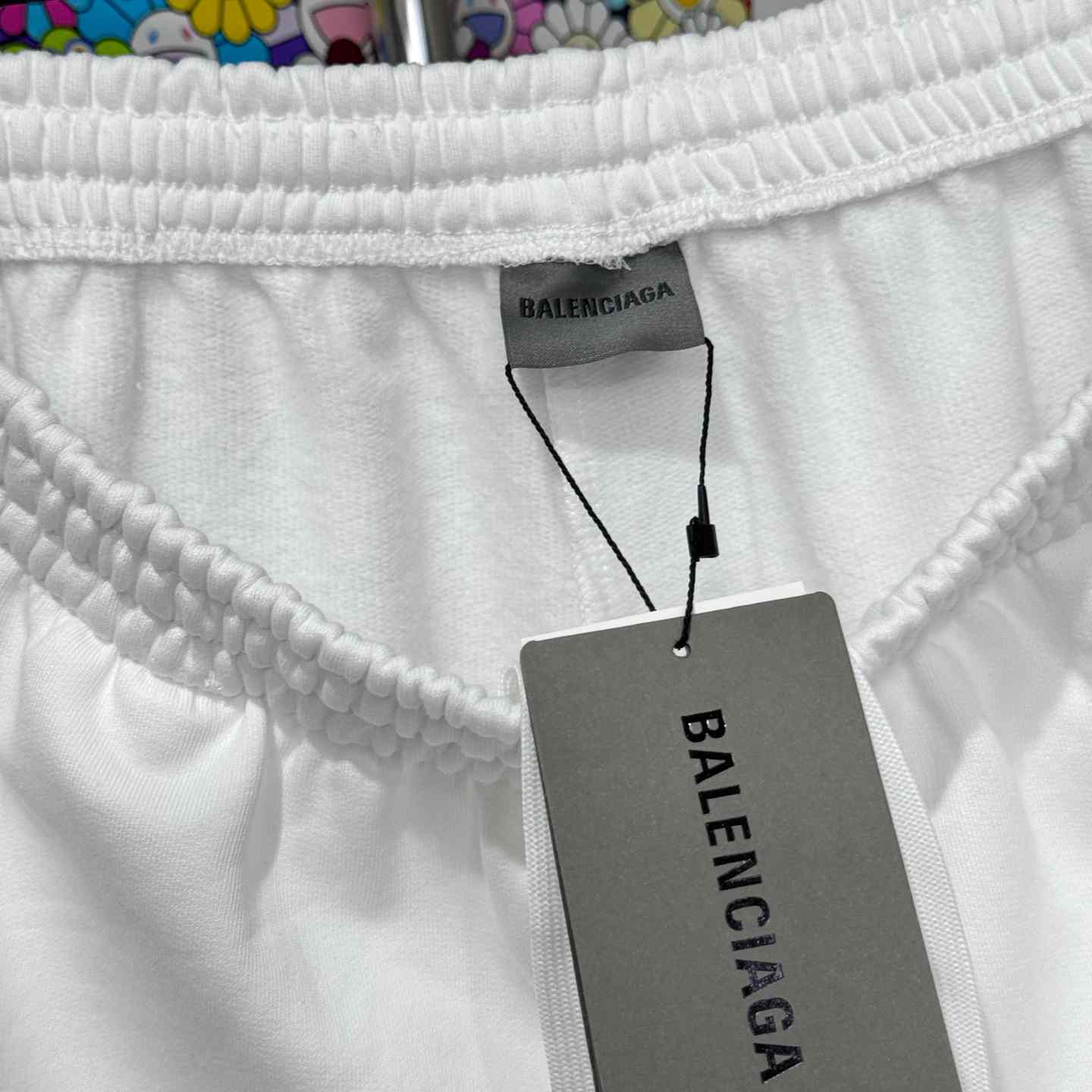 Balenciaga Wet Brush Relaxed Fit Shorts In White - FashionPlug