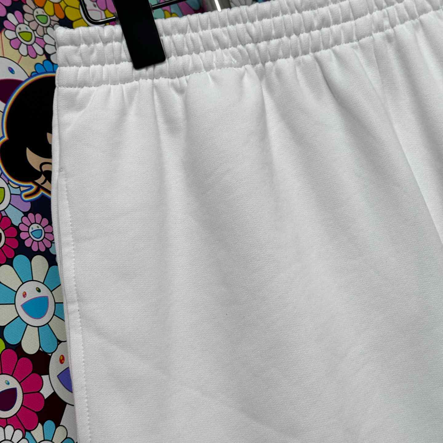 Balenciaga Wet Brush Relaxed Fit Shorts In White - FashionPlug